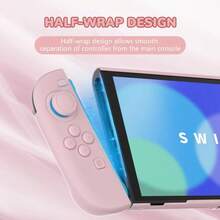 AWYYPlayVital Hard Case For Nintendo Switch 2 With Extra Stand And Thumb Grip Caps Split Design Dockable Protective Full-Body Shell Cover For Nintendo Switch 2 Solid Color Series Cherry Blossoms Pink - CherryBlossomsPink - View 3