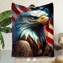 1PC 280gsm1pc American Deer Elk Camo Pattern Print Blanket, Cozy Fleece Throw Couch & Bed, Office Camping Travel Home Decor, Warm Comfort