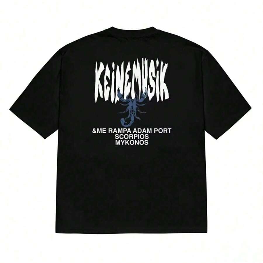 Summer Keinemusik X T Shirt Men Women Fashion Street Cotton Short Sleeve Tee Men Hip Hop Tops Clothes Sportwear P5ts - Negro - Ver 1
