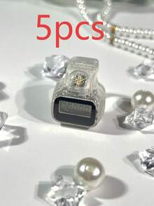 Transparent Crystal Rhinestone Finger Ring Counter, Portable Digital Mantra Counter, Highly Attractive Hand Press Tally Counter - Multicolor - View 18