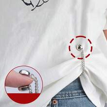 4个/3个/1个可调节磁性裤夹和袖口夹 - 耐用合金材质，可拆卸裤脚夹，适用于裤子和T恤，磁性裤脚夹无需缝纫即可缩短裤长，强力磁性紧固件夹 - 彩色 - 查看 5