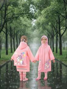 Impermeables, chaqueta impermeable con capucha, poncho de lluvia, traje de lluvia reutilizable para niños y niñas pequeños, para Hallowen, Navidad, Año Nuevo