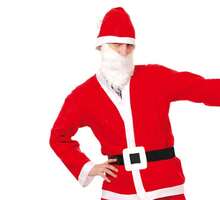 Guirca Disfraz barato de Papa Noel con Gorro y Barba para Hombre, ✅ Entrega 24/48h a España, Incluye Gorro, barba, chaqueta, pantalón y cinturón, Disfraz de Papa Noel, perfecto para Navidad, de material 100% poliéster - Multicolor - Ver 2