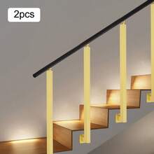 2Pcs Stair Baluster Posts Adjustable Stair Railing Posts For Deck Balcony Stair - 1Gold - View 1