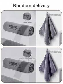 Professional Car Wash Towel, Super Soft Microfiber Double-Sided Car Wash Cloth, Strong Water Absorption, No Shedding, Thickened Design, Car Care Detail Cleaning Cloth, Absorbent Wiping Cloth, Car Cleaning Cloth - Gray (30x30cm, 40x40cm, 35x75cm), Auto Accessories - Multicolor - View 4