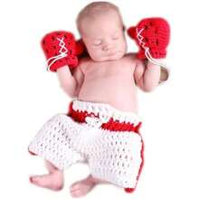 Moda Nio recin nacido nia beb Costume Outfits fotografa Props Guantes Pantalones - inicial - Ver 1