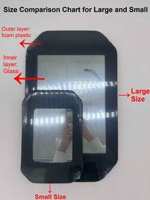 1 chiếc Gương tạo kiểu tóc cầm tay bằng vỏ xốp + tay cầm bằng thủy tinh - Gương thủy tinh nhẹ và di động đạt chuẩn salon với tay cầm có kết cấu, thích hợp để tạo kiểu tóc sau đầu mà không cần pin, hoàn hảo để thợ làm tóc, chuyên gia thẩm mỹ, gia đình và chuyên gia sử dụng như một phụ kiện tóc - Nhiều màu - Xem 6