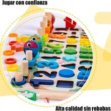 Juguetes Apilables, Juguetes Didacticos para Niños, Juguete De Bloques de ConstruccióN, Juguetes Didacticos para Reconocer Color, Letras, Contar y Clasificar, Material Didáctico Preescolar - Multicolor - Ver 5