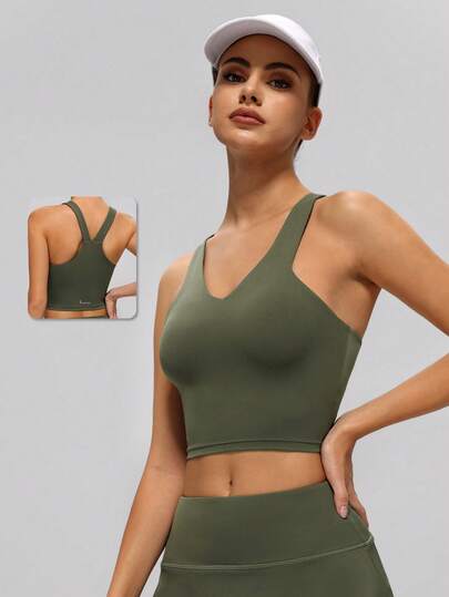 MASKERT 女士运动上衣，瑜伽上衣，高弹力跑步健身套装，吊带背心，舒适亲肤