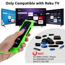 AWYYPack Of 2 Replacement Remote For Roku TV With Soft Protective Case(Glow In The Dark) Remote Compatible With /Hisense/Sharp//Onn/Element Roku TV (Not For Roku Stick Box Or Speaker) - 2PackRemoteGreenCoverPurpleCover - Xem 2