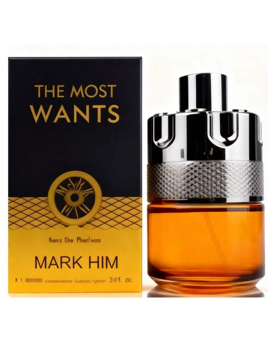 Mark Him The Most Wants Eau de Parfum 100ml - Fragancia Masculina de Lujo, Diseño Dorado y Plateado Impactante