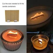 超长木质蜡烛芯,三角形网状设计,慢燃,包含1根烛芯和1个夹子 - 多尺寸矩形蜡芯,适用于DIY工艺品、手工蜡烛、工艺用品,时尚设计,耐用木质,工艺爱好者之选 - Wood - 查看 7