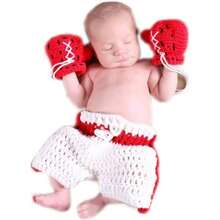 Moda Nio recin nacido nia beb Costume Outfits fotografa Props Guantes Pantalones - inicial - Ver 2