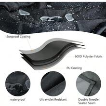 AWYYOutdoor 600D Heavy Duty Waterproof Pellet Grill Cover For Traeger Pro 22 575 SeriesTexas Z Grill 550B Etc. Full Length All Weather Protection Grill Cover Compatible With Traeger Pro 22 Cover Black - 黑色 - 查看 3