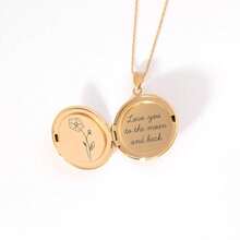 Custom Photo Locket Necklace Personalized - Waterproof - Tarnish Proof - Multi Picture Necklaces: 18k Gold Plated Memorial Jewelry Keepsake Gift - Gold - View 3