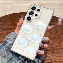 夢のような雲と星のデザインを備えた耐久性のある透明なハードシェル電話ケース。磁気リングを備え、ワイヤレス充電をサポートし、S25 Edge、S24、S23 Plus FE、S22 Ultraなど、さまざまな Galaxyモデルと互換性があります。 - 混合色 - チェックする 6