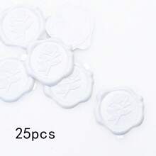 25/50/100 件酒红色玫瑰蜡封贴纸，婚礼请柬信封封口贴纸，自粘信封封口，非常适合婚礼、请柬、信封、礼品包装、圣诞节 - 彩色 - 查看 25