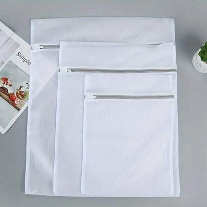 Three Pieces Multi-Functional Underwear Laundry Net Bag, Laundry Cleaning Bag, Travel Laundry Storage Net Bag, Polyester Fiber Mesh Underwear Laundry Bag, Suitable For Washing Machines, Anti-Tangling And Deformation Prevention