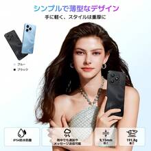 Blackview WAVE 9C Unlocked Smartphone, Android 15 OS, 5000mAh Battery, 10W Fast Charging, Octa-Core Processor (4+8 Cores, Expandable), GB+64GB/128GB/SD 1TB Storage, 6.56" HD+ Display, 3 Card Slots, 4G Dual SIM Dual Standby, 13MP+8MP Rear Cameras - Black - View 3