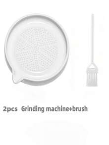 Ceramic Food Grinder, Multi-Function Ceramic Manual Potato Masher, Garlic/Ginger Grater, Vegetable/Fruit Puree Grinder, Easy To Clean Kitchen Tool
