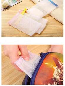 1个随机颜色抽绳泡沫网，皂盒网，洗脸泡沫网，保护肌肤清洁，泡沫更丰富，适合家庭浴室、旅行、宿舍浴室装饰、秋季、返校季装饰 - 多色的 - 查看 9