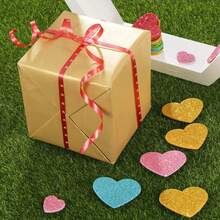 1/3 cuộn ruy băng xoắn hình trái tim, thích hợp để trang trí và gói quà cho Ngày của Mẹ, Ngày Valentine, đám cưới, lễ đính hôn, kỷ niệm, mỗi cuộn dài 100 thước (màu đỏ, trắng, hồng hình trái tim) - Nhiều màu - Xem 5