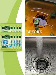 20/10/8/5/4/3/2 Rensa avloppsrör och kökshandfat, toalett och badrum, avloppsdamm, rengöringskomponenter, badrum och kök, lösa upp stopp och ta bort lukter (ny förpackningsförbättring, slumpmässig gammal stil, ny) - Multifärgad - Visa 10