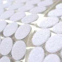 500/1000 piezas Grandes 0.59 pulgada Puntos adhesivos fuertes de gancho y bucle, cinta de gancho y bucle con dorso adhesivo para organización de aula, oficina, hogar y manualidades - Blanco - Ver 2