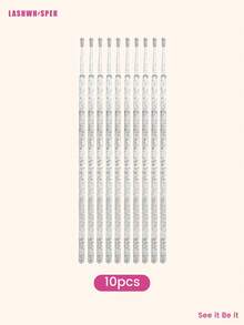 睫毛延长套装一次性微型棉签刷带睫毛刷唇刷睫毛膏棒涂抹器睫毛延长套装美容棒套装（黑色）_美容与个人护理 100/300/450 件