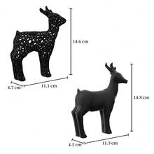 ORIZZONTE Set Of 2 Christmas Reindeer Sculptures – Geometric Design And Organic Perforated Structure – Modern Decorations For Christmas, Home Or Office – Unique Gift Idea – 100% Made In Italy, Shipping From Italy - 黃色 - 查看 8
