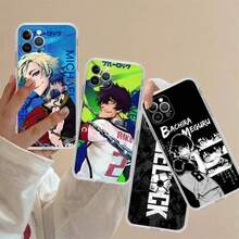 Funda clásica de anime B-Blue L-Lock compatible con  11 12 13 14 15 16 17 Pro Max Plus Air, transparente, a prueba de golpes, compatible con funda de  17, funda de  17 Pro, funda de  17 Pro Max - z1 - Ver 7