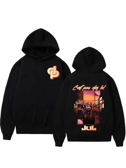 Rapper Jul Music Album World Tour 2025 Cover Sweater Hoodie Unisex Vintage Classic Hoodie Fall Winter New Fashion Loose Hoodie