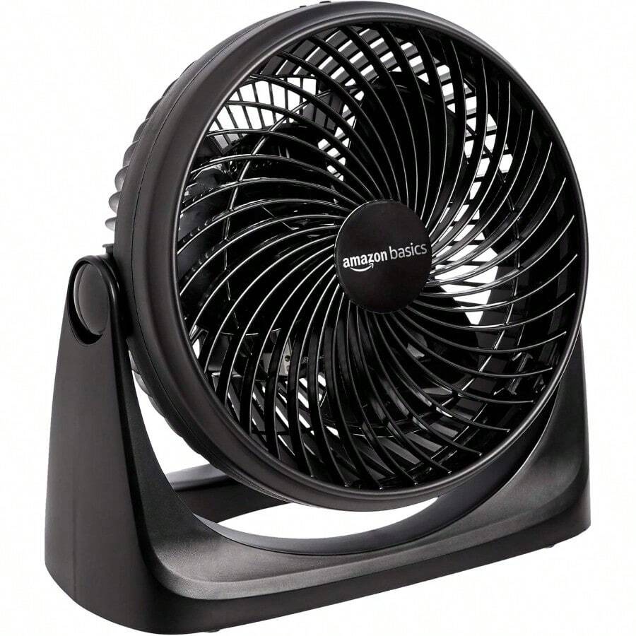 HAWTAir Circulator Fan Desk Fan For Bedroom Home And Office With 90-Degree Tilt Head 3 Speed Settings Lightweight 3 LBS 35 Watts Black 11.1"W X 6.3"D X 10.9"H - 黑色 - 查看 1
