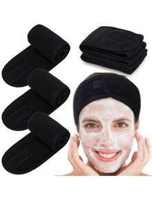 1pc Adjustable Elastic Spa Headband, Makeup Shower Wrap Towel, Sports Hair Band - Multicolor - View 3