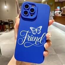 2026 nueva funda de teléfono esmerilada, funda de teléfono con estampado de mariposa para iPhone 17 14 Pro Max 13 12 11 Xs Xr X  Galaxy S23 S22 S21 S20 Note 20 10, funda de teléfono móvil, regalo de pareja para novio y novia, regalo de San Valentín o cumpleaños - Blanco antiguo - Ver 4