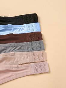 6件套女士无肩带露背加厚文胸，适合搭配婚纱、露肩夏季服装，不可拆卸衬里，尼龙弹力混纺面料。 - 彩色 - 查看 4