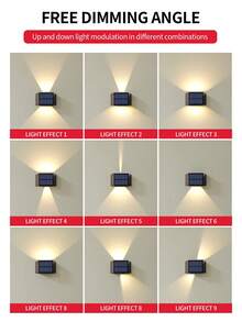 1pc/2pcs Solar Adjustable Wall Washer Light, Outdoor Waterproof LED Floodlight, Landscape Lighting For Villa Exterior, Stairs, Building Decor, Lighting Design And Atmosphere Enhancement