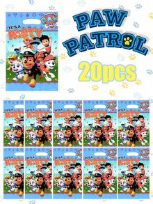 Paw Patrol 10/20/30个装汪汪队主题派对礼品袋，塑料糖果袋，生日派对小礼物，可爱卡通动漫礼品包装盒，派对装饰及惊喜礼物套装 - 彩色 - 查看 8