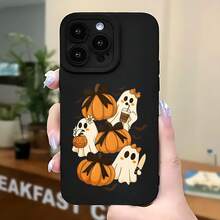 2026 nueva funda de teléfono esmerilada, funda de teléfono con impresión de fantasma y calabaza de Halloween para iPhone 17 15 14 13 12 11 Pro Max Plus  Galaxy S23 S22 S21 S20 Note 20 10, funda de teléfono para parejas, regalo para él y ella, regalo de San Valentín, cumpleaños, festivo - Azul Klein - Ver 5