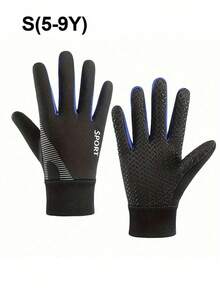 1 Pair Winter Snow Gloves For Teens - Warm Thermal Lined, Thick Design Suitable For Boys And Girls, Five-Finger Use, With Ribbed Cuffs And Perforated Grip, Great For Skiing, Cycling And Outdoor Activities (Mixed Color), Teen Winter Gloves, Fashionable Teen Gear, Kids Sports Gloves - Multicolor - View 11