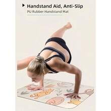 tapete de yoga con diseo de gato juguetn, rodilleras de yoga, antideslizante de doble cara, tapete de ejercicio para mujeres y uso, color blanco - blanco - Ver 7