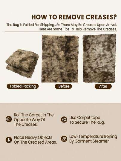 1pc Fluffy Vloerkleed Anti Slip Area Tapijt Home Living Room Bedroom ,Room view 4