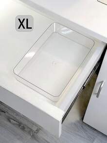 1/8/11件套透明亚克力化妆品收纳盒抽屉带分隔板，桌面办公文具收纳盒，家用书桌抽屉收纳盒 - 無色 - 查看 6