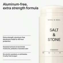SALT &Amp; STONE Aluminum Free Deodorant | Extra Strength 48 Hour Protection For Women &Amp; Men | Made With Seaweed Extracts, Niacinamide &Amp; Prebiotics (Santal &Amp; Vetiver) - ColorD - 查看 5