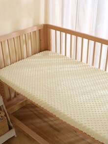 1 件柔软绒球婴儿床床单，透气吸湿排汗尿布垫套，适用于婴儿摇篮、摇篮、迷你婴儿床 100*60cm、120*60cm、132*72cm - 白色 - 查看 33