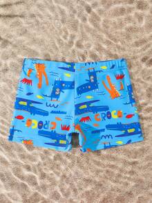 RWX VEST Sunga Bebê Estampada Crocodilo Azul – Confortável e Divertida para Praia e Piscina 2025 B3637 - Azul - Visão 3