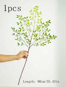 1/3 人造绿色植物枝条 - 逼真的卡罗莱纳假枝，人造塑料高枝，适合用作花瓶填充物、桌面中心装饰品、家庭办公室婚礼装饰、室内外假植物，柔韧耐热，不褪色。