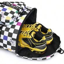 Gym Duffle Bag Backpack 4 - Way Waterproof with Shoes Compartment travel Sport Hiking laptop - Tablero de ajedrez - Ver 6