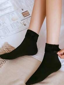 1/3/6 Pairs Men's Thermal Lined Socks, Thick Warm Hiking Boot Socks, Soft & Comfortable, Suitable For Cold Weather