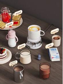 可调节温度保温杯垫 - LED灯电热保温杯垫，适用于桌面，恒温咖啡/奶茶保温垫，白色保温杯底座，适合办公室宿舍，是送给朋友和家人的完美礼物